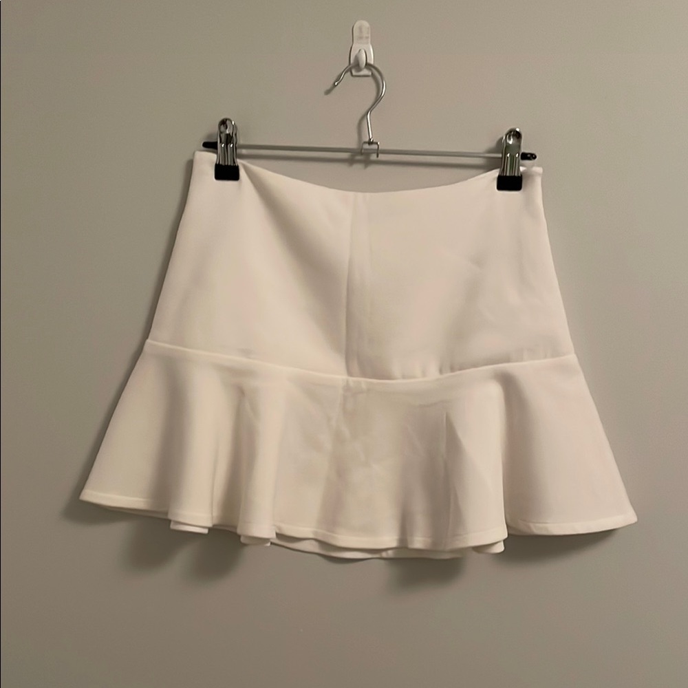 Elegant White Flared Skirt